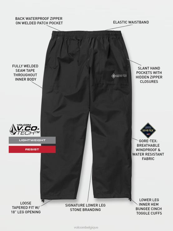 unisexe Volcom noir pantalon gore-tex espacé extérieur ZJ48F760
