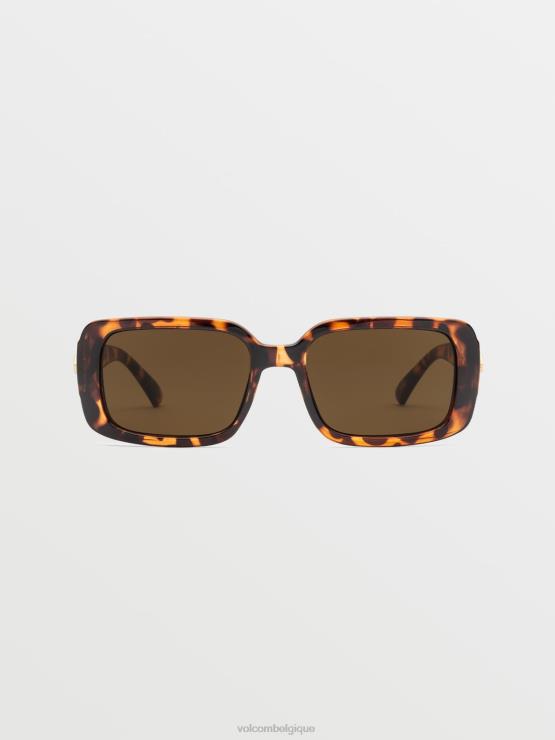 unisexe Volcom brillant écaille/bronze vraies lunettes de soleil ZJ48F544