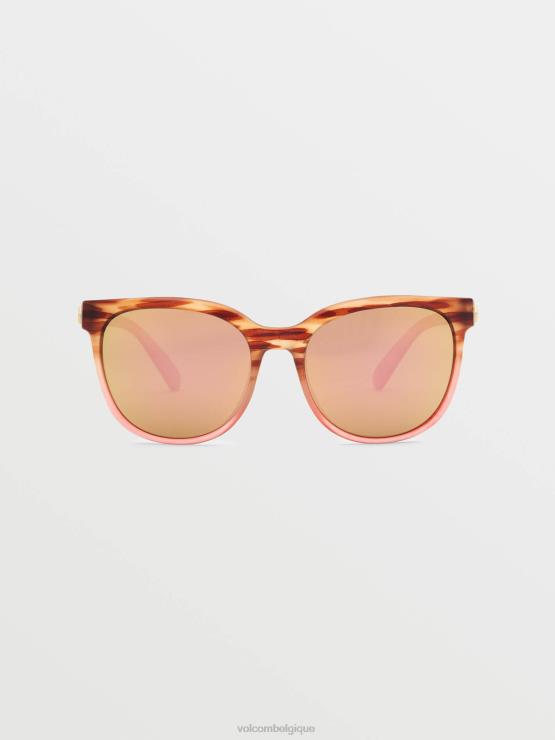 unisexe Volcom brillant punk tort/bronze champagne chrome lunettes de soleil de jardin ZJ48F552
