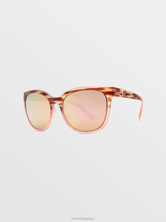 unisexe Volcom brillant punk tort/bronze champagne chrome lunettes de soleil de jardin ZJ48F552