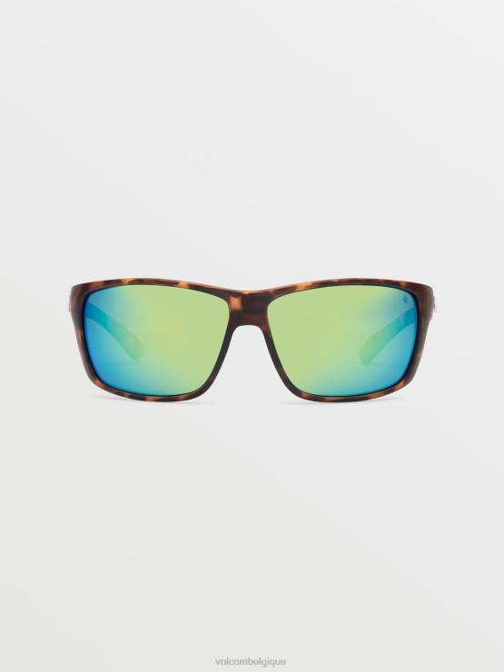 unisexe Volcom écaille mat/vert polaire rouler des lunettes de soleil ZJ48F536