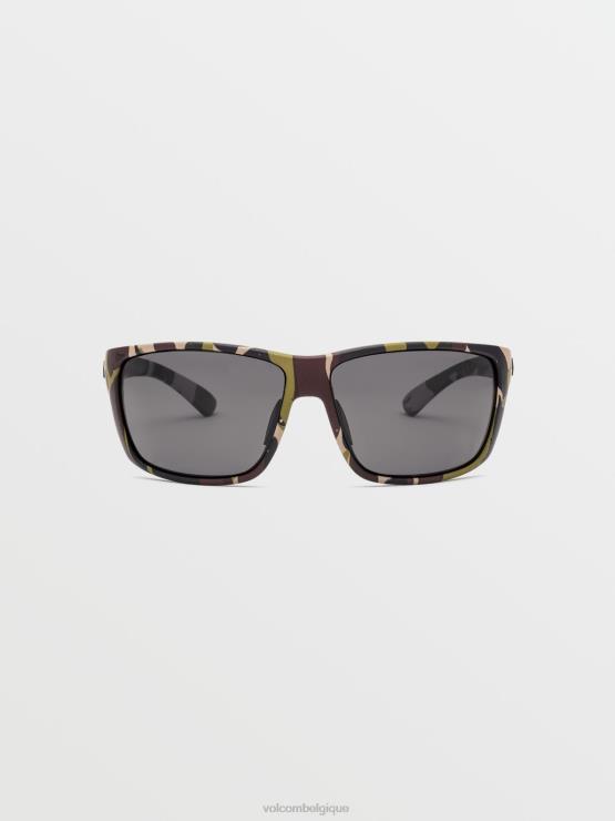unisexe Volcom camo mat/polaire gris rouler des lunettes de soleil ZJ48F575