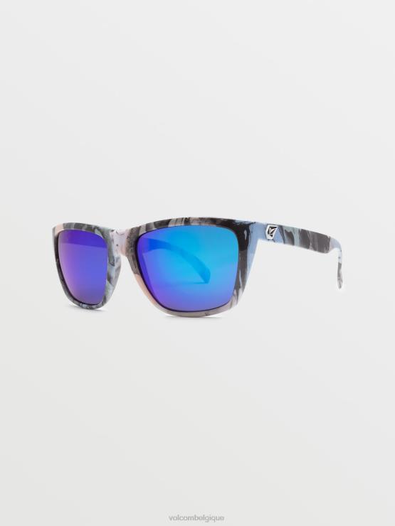 unisexe Volcom crânes/miroir bleu lunettes de soleil plasma ZJ48F537