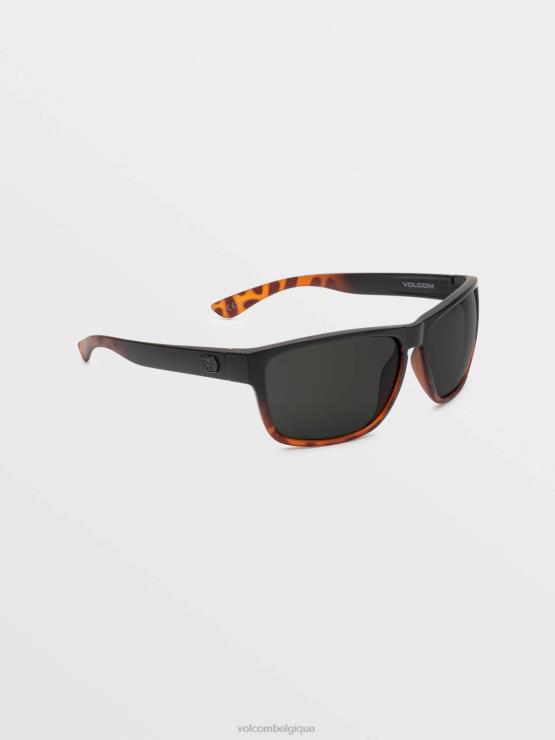 unisexe Volcom darkside mat/polaire gris lunettes de soleil balivernes ZJ48F566