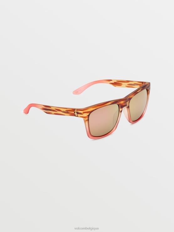 unisexe Volcom mat punk tort/bronze champagne chrome lunettes de soleil bijou ZJ48F554