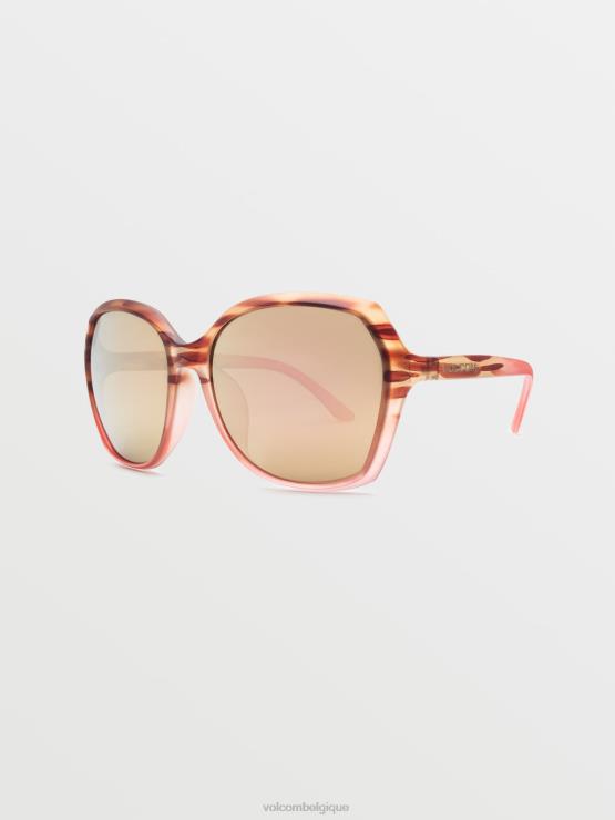unisexe Volcom mat punk tort/bronze champagne chrome lunettes de soleil psychiques ZJ48F555