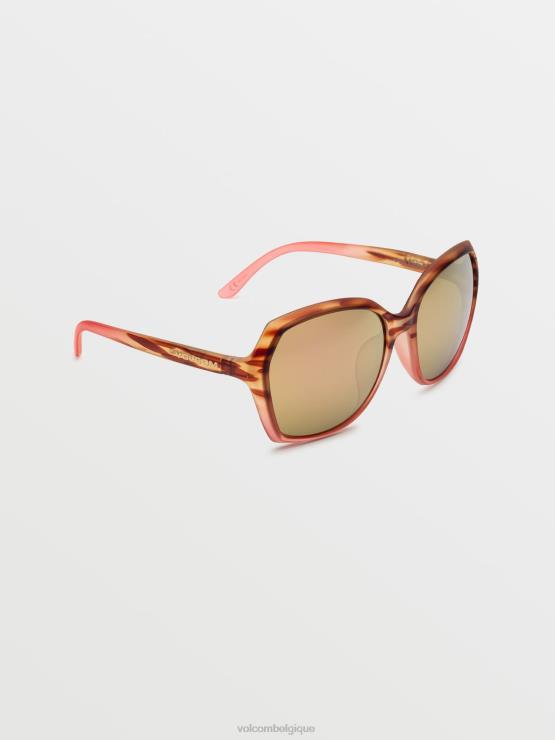 unisexe Volcom mat punk tort/bronze champagne chrome lunettes de soleil psychiques ZJ48F555