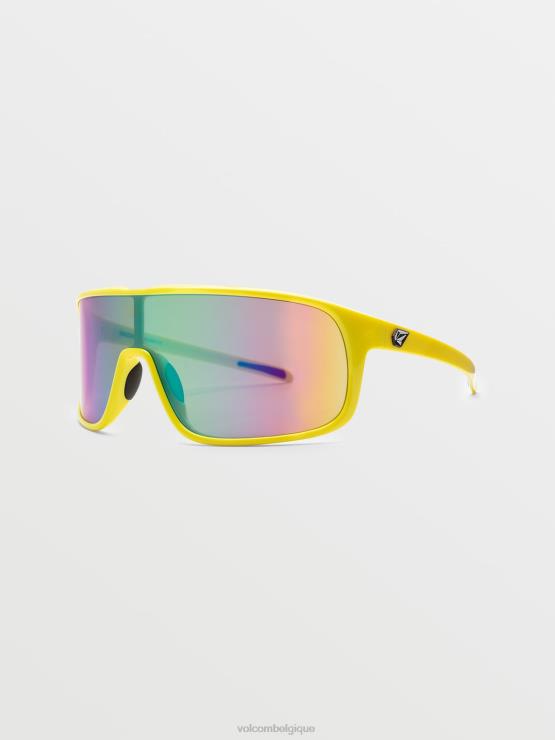 unisexe Volcom miroir jaune-aqua/arc-en-ciel brillant lunettes de soleil machos ZJ48F501