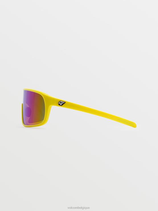 unisexe Volcom miroir jaune-aqua/arc-en-ciel brillant lunettes de soleil machos ZJ48F501
