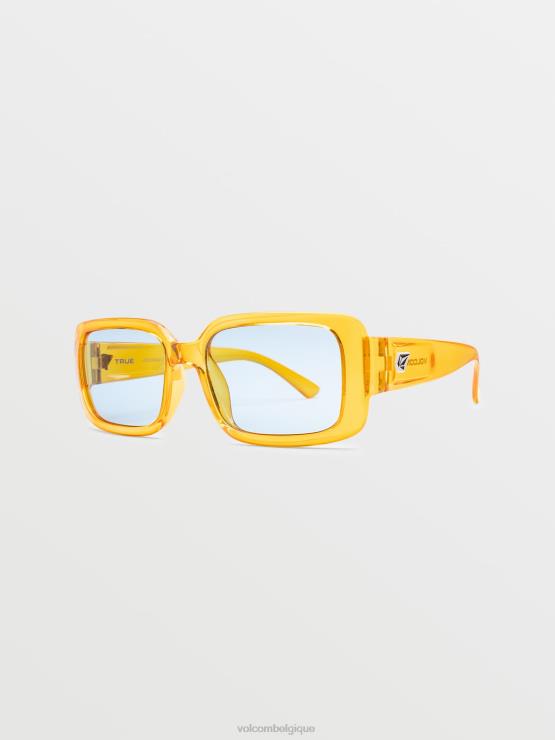 unisexe Volcom moutarde brillant/bleu vraies lunettes de soleil ZJ48F495