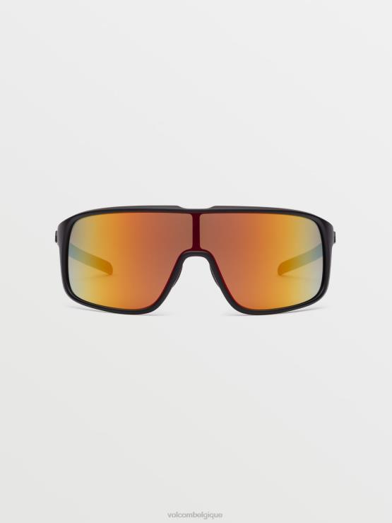 unisexe Volcom noir mat/gris rouge chrome lunettes de soleil machos ZJ48F447