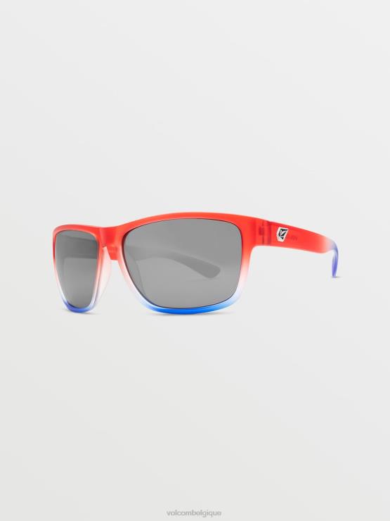unisexe Volcom étoiles et rayures/miroir argenté lunettes de soleil balivernes ZJ48F461