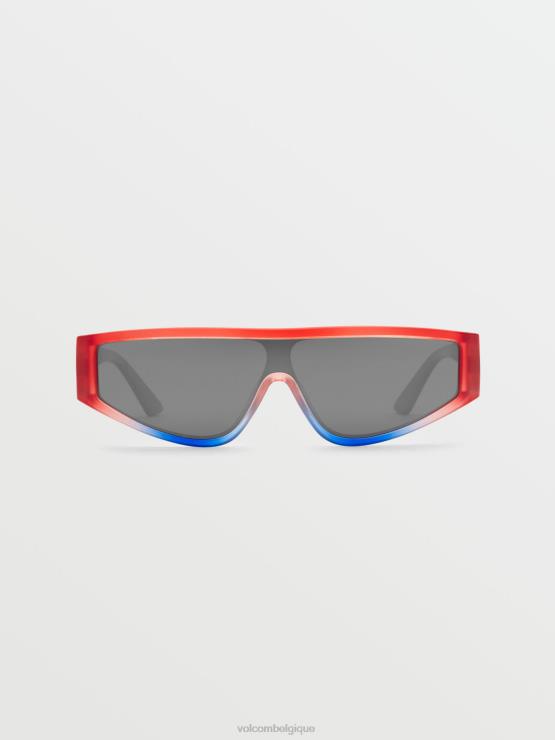 unisexe Volcom étoiles et rayures/miroir argenté lunettes de soleil en vinyle émaillé ZJ48F457