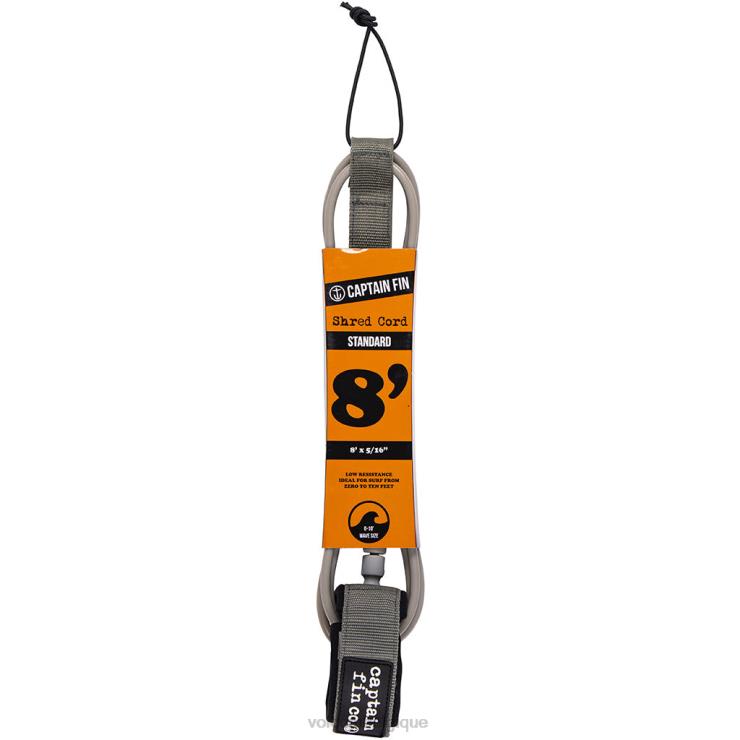 Hommes Volcom gris déchiqueter le cordon 8 standard ZJ48F702