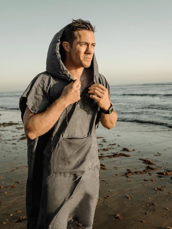 Hommes Volcom x Matador gris poncho de plage compressible ZJ48F664