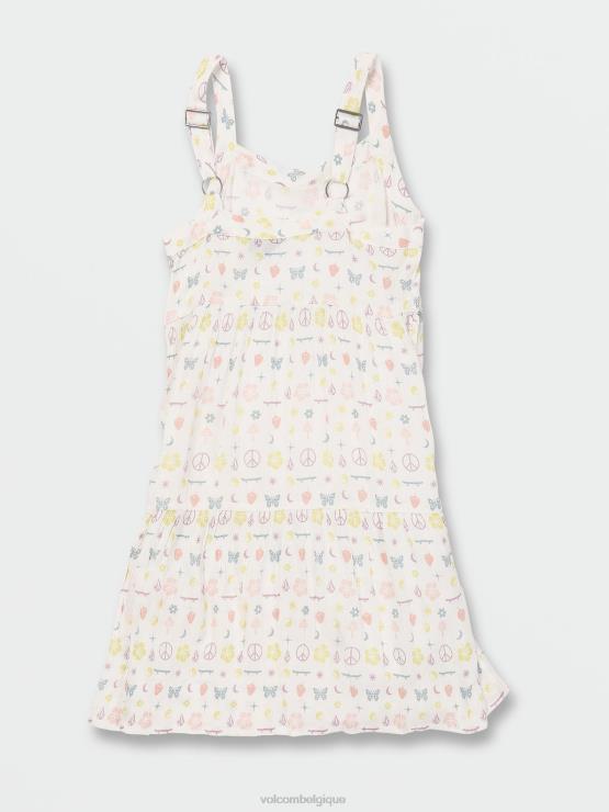 filles Volcom étoile blanche robe de livre d\'autocollants ZJ48F1342