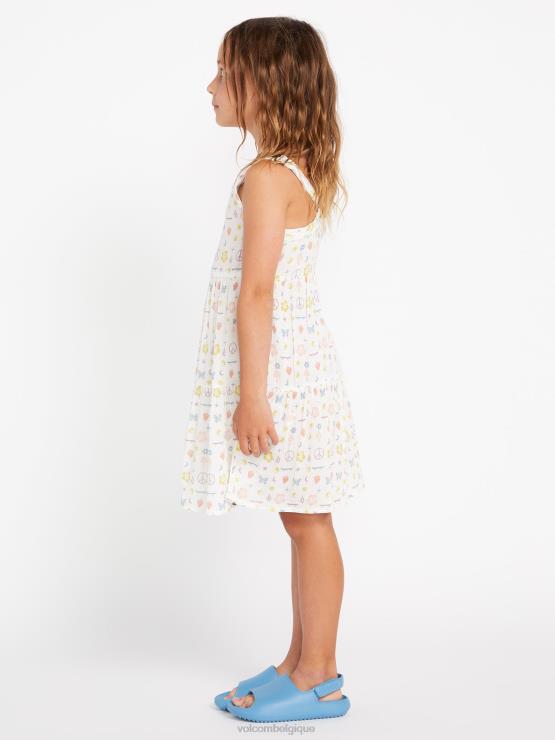 filles Volcom étoile blanche robe de livre d\'autocollants ZJ48F1342