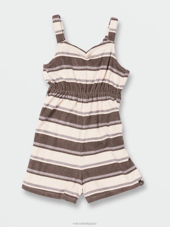 filles Volcom gris ardoise barboteuse de temps de serviette ZJ48F1343