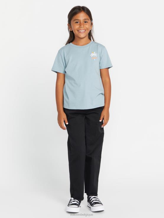 filles Volcom bleu fumé dernier tee-shirt de fête ZJ48F1332