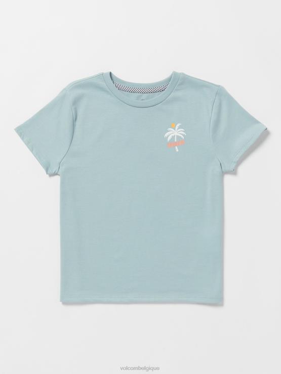 filles Volcom bleu fumé dernier tee-shirt de fête ZJ48F1332