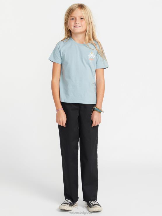 filles Volcom bleu fumé dernier tee-shirt de fête ZJ48F1332