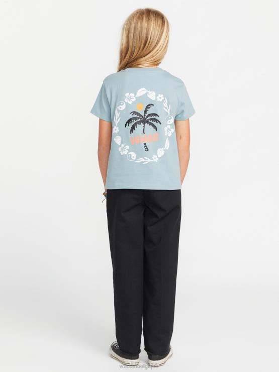 filles Volcom bleu fumé dernier tee-shirt de fête ZJ48F1332
