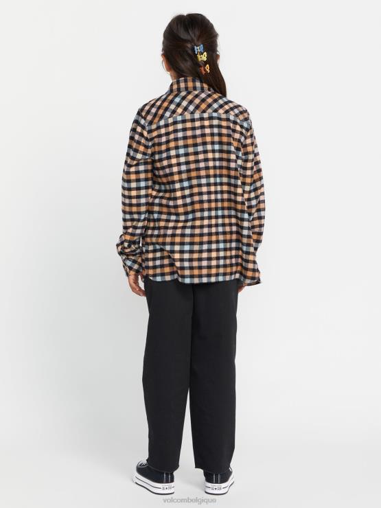 filles Volcom orchidée d\'hiver obtenir rad chemise à manches longues à carreaux ZJ48F1333