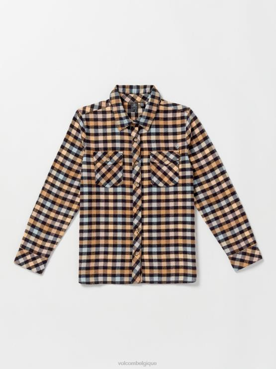 filles Volcom orchidée d\'hiver obtenir rad chemise à manches longues à carreaux ZJ48F1333