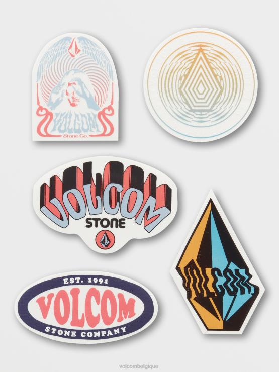 garçons Volcom assorti pack d\'autocollants trippants ZJ48F1296
