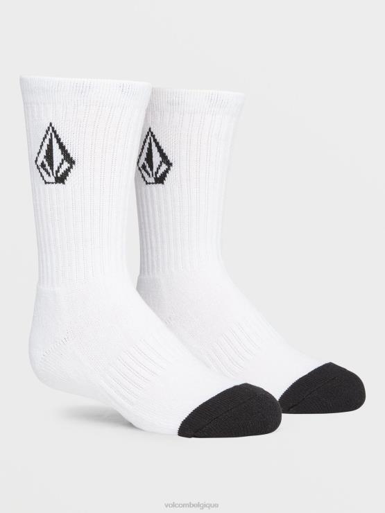 garçons Volcom blanc Lot de 3 paires de chaussettes Full Stone ZJ48F1293
