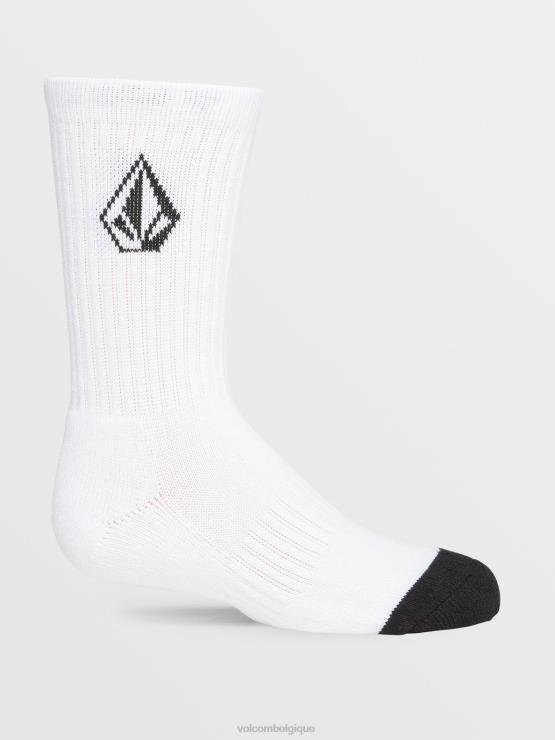 garçons Volcom blanc Lot de 3 paires de chaussettes Full Stone ZJ48F1293