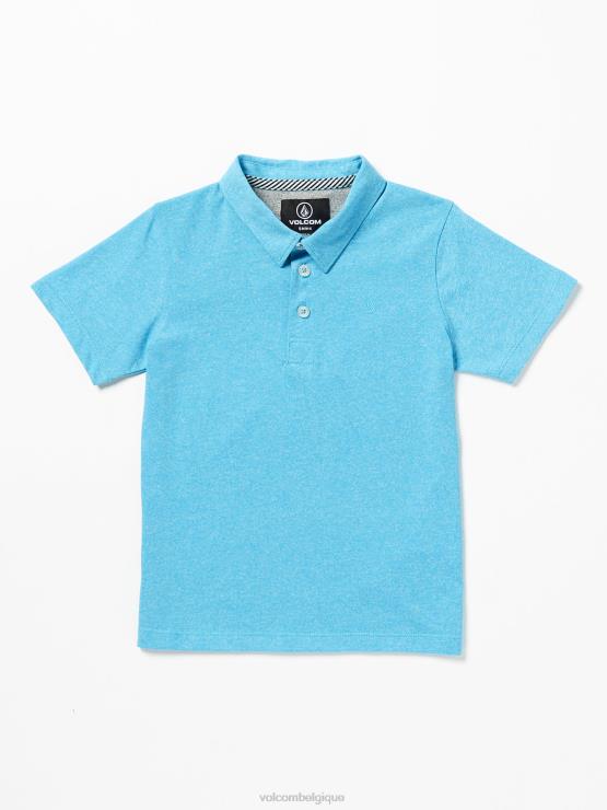 garçons Volcom bleu turc polo wowzer manches courtes ZJ48F1167