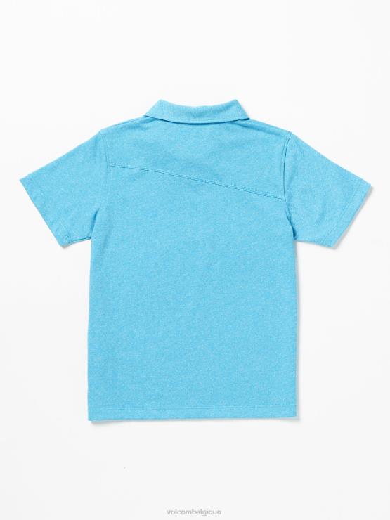 garçons Volcom bleu turc polo wowzer manches courtes ZJ48F1167