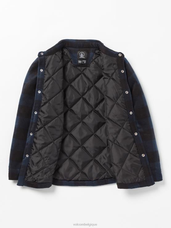 garçons Volcom marine chemise à manches longues en molleton ZJ48F1168