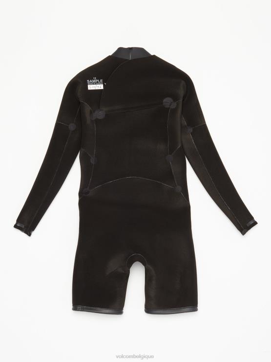 garçons Volcom charbon modulateur 2mm poitrine zip manches longues springsuit ZJ48F1365