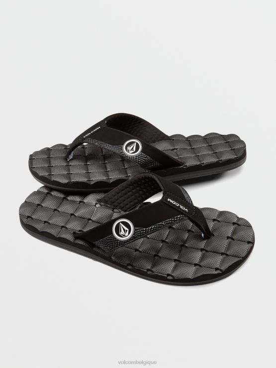 garçons Volcom noir blanc sandales inclinables ZJ48F1311