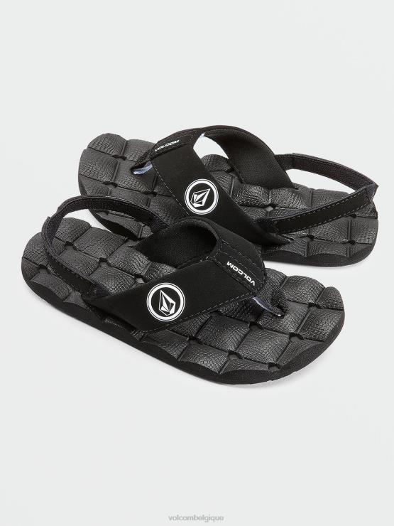 garçons Volcom noir blanc sandales inclinables ZJ48F1315