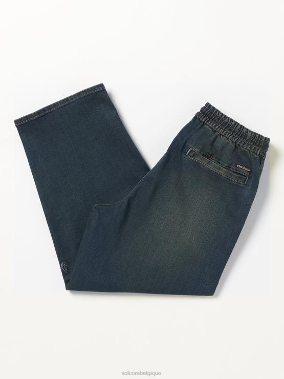 garçons Volcom vieux tableau noir pantalon en denim lâche à taille élastique ZJ48F1283