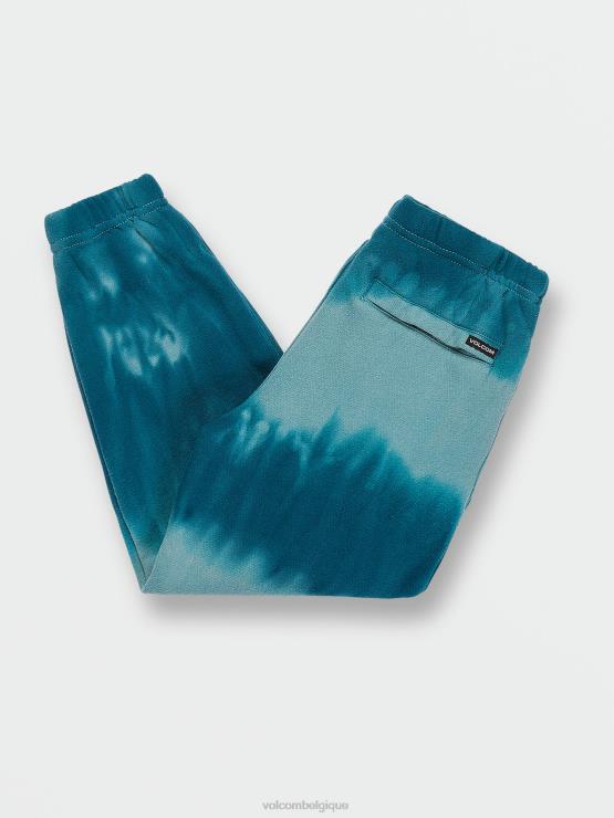 garçons Volcom bleu côtier pantalon taille élastique en polaire stone plus iconique ZJ48F1277