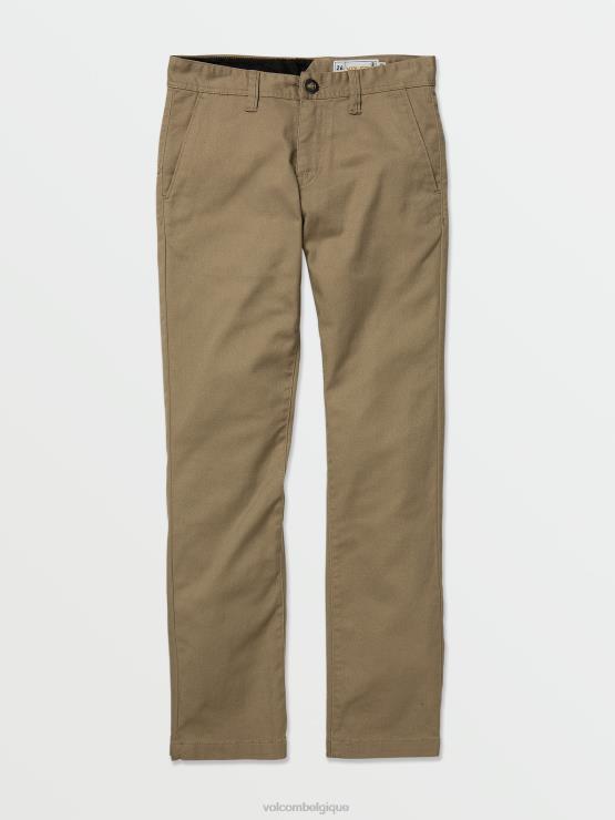 garçons Volcom kaki pantalon chino stretch moderne frickin ZJ48F1264