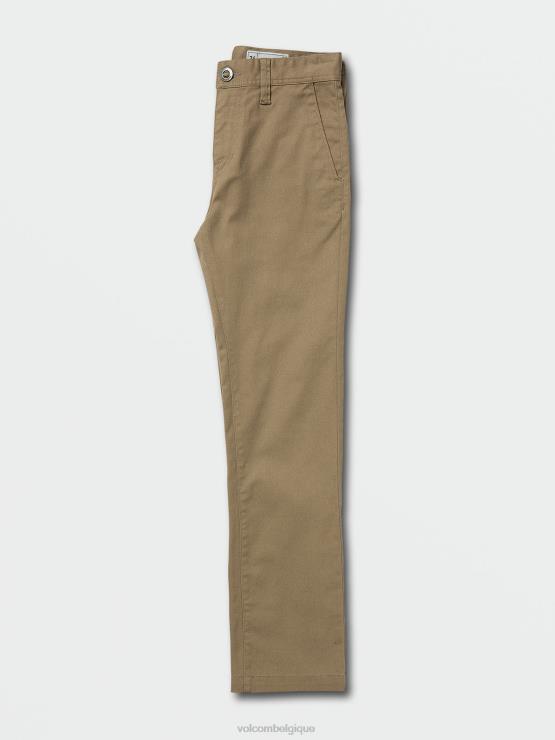 garçons Volcom kaki pantalon chino stretch moderne frickin ZJ48F1264
