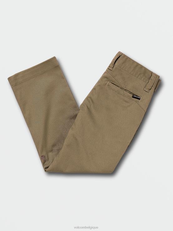 garçons Volcom kaki pantalon chino stretch moderne frickin ZJ48F1274