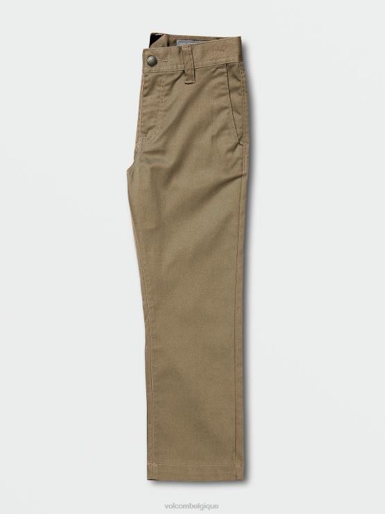 garçons Volcom kaki pantalon chino stretch moderne frickin ZJ48F1274