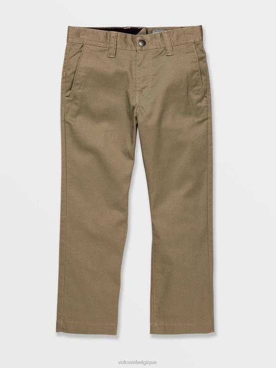 garçons Volcom kaki pantalon chino stretch moderne frickin ZJ48F1274