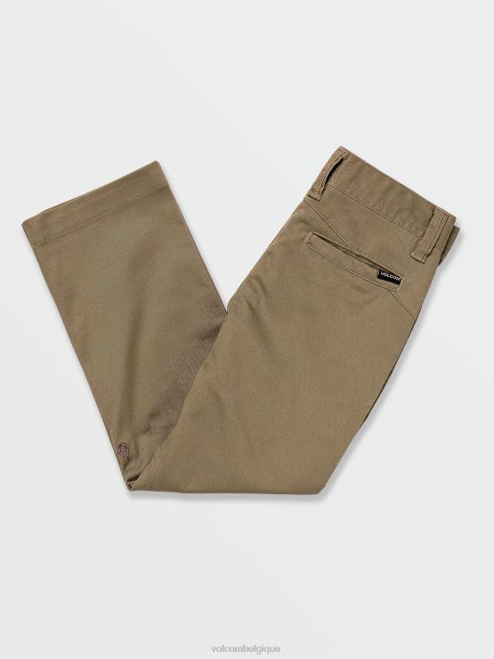 garçons Volcom kaki pantalon chino stretch moderne frickin ZJ48F1274