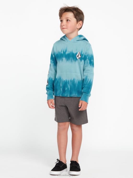 garçons Volcom bleu côtier sweat à capuche pierre iconique plus ZJ48F1201