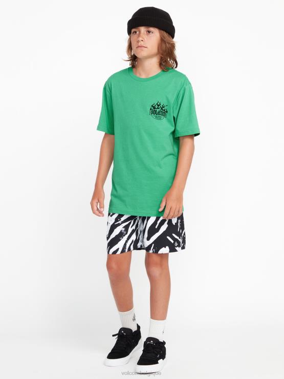 garçons Volcom noir short taille élastique animaux fêtards en pierre ZJ48F1246
