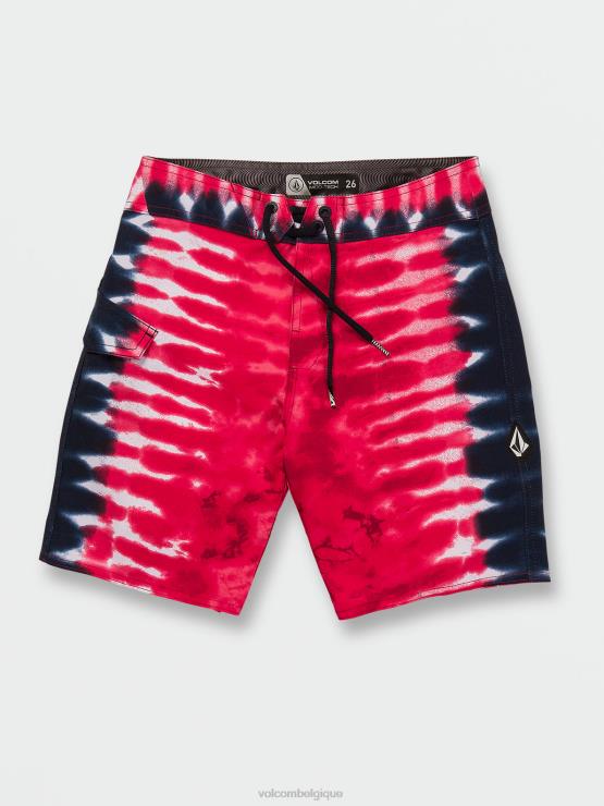 garçons Volcom rouge malles quatro de julio ZJ48F1250