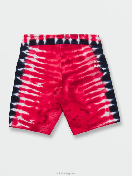 garçons Volcom rouge malles quatro de julio ZJ48F1250