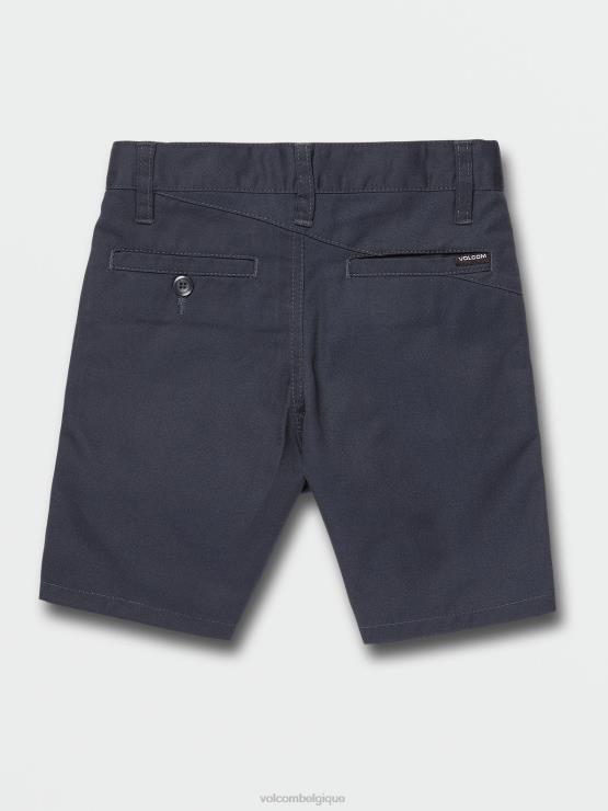 garçons Volcom bleu marine foncé putain de short chino ZJ48F1217
